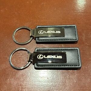 Lexus Black Leather Key Chain Bundle